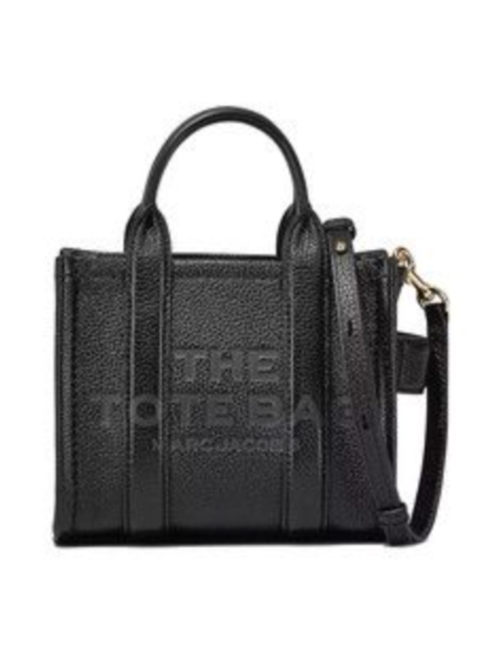 Marc Jacobs "The Tote Bag" Mini Black Crossbody Tote Bag w/ Gold Hardware